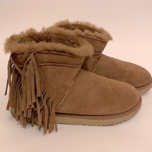 Mou fringe booties
